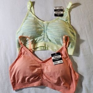 Angelina Women's Intimates Lot Of 2  Peach and Light Green Sz XL